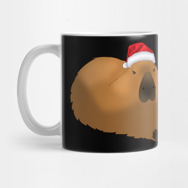 Capybara In A Santa Hat by TheQueerPotato